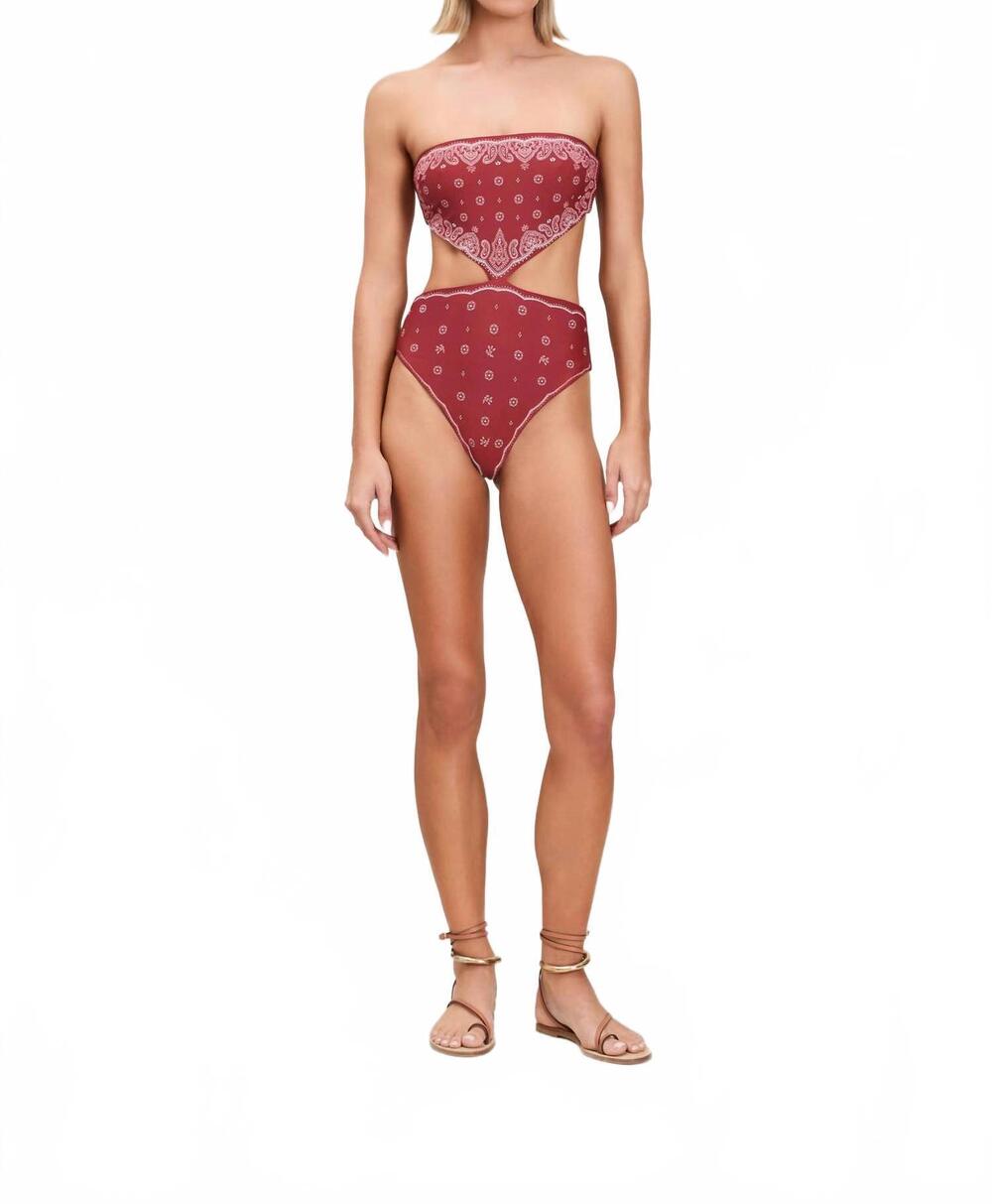 NEW DEVON WINDSOR rebecca full-piece bikini in merlot